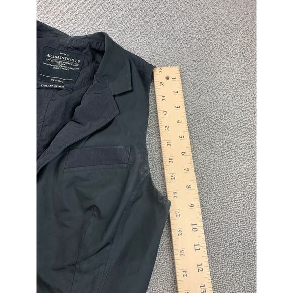 AllSaints Sleeveless Blazer Vest Womens US 6 UK 10 Black Italian Cloth Tailored - Picture 8 of 11